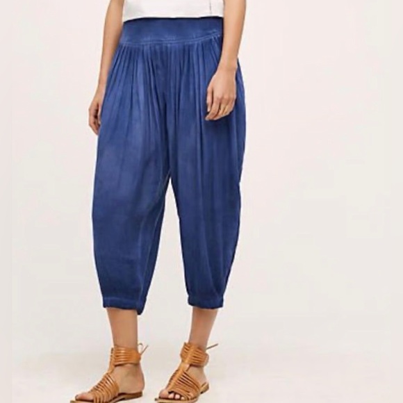 Anthropologie Hei Hei Blue Cropped Parachute Pants Size XS - Picture 1 of 8